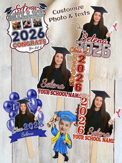 1 قطعة مروحة يدوية مخصصة لخريجي عام 2026، مروحة شخصية مع الاسم والمدرسة، أنماط متنوعة من المراوح اليدوية، موسم التخرج، مراوح حفلات التخرج للمدارس الثانوية والجامعات، هدية التخرج، ديكورات حفلات موسم التخرج