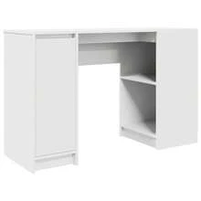 Scrivania bianco 120x42x76 cm madera de ingeniería per ufficio per studio per lavoro da casa con archiviazione design moderno ideale per uso in casa ufficio studio camera da letto soggiorno per ufficio per studio per lavoro da casa con spazio di - Bianco - Visualizzare 2