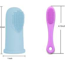 Dog Toothbrush Finger Toothbrush Set (4 Pack, With Dog Eye Tears Black Chin Cleaning) , Silicone Toothbrush,Soft Bristles, Easy To Clean Teeth, Suitable Dogs, Cats And Pets To Use - 1 - View 4