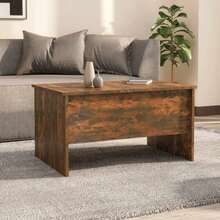 Coffee Table Smoked Oak 80x50x42.5 Cm Engineered Wood - Brown - View 3
