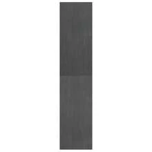 Book Cabinet Room Divider Grey 40x30x135.5 Cm Pinewood - 灰色 - 查看 6