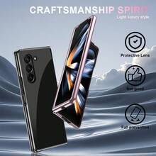 Classic Electroplated Transparent Phone Case Suitable For Samsung Galaxy ZFold3, ZFold4, ZFold5, ZFold6, ZFold7, ZFlip3, ZFlip4, ZFlip5, ZFlip6, ZFlip7, ZFlip7FE, Naked Phone Effect, Fashionable And Versatile - Multicolor - View 7