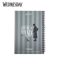 MGM 1PC Wednesday Officially Licensed Notebook Drawing Book Coil-Turned Pages Notepad Fashion Design Paper Composition Recording Daily Life Learning Supplies Movie Collectibles Birthday Christmas Gift - Grey - View 4