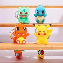 pokemon 精灵球钥匙扣套装，PVC材质球形钥匙扣，官方动漫周边收藏钥匙圈，可用于车钥匙、包包等，是送礼佳品。 - 查看 9