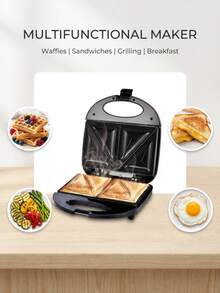 SOKANY 08112 Sandwich Maker, Multi-Function Sandwich Maker And Pizza Press, Non-Stick Sandwich Maker And Panini Press, Fast Heating, Non-Stick Coating, Easy To Clean, Built-In Indicator Light, Easy To Clean And Store, Cool Touch Handle - View 1