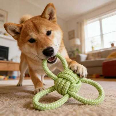 Dog Rope Toy For Interactive Tug Of War, Indestructible Cotton Chew Toy For Teeth Cleaning, Energy Release, Suitable For Medium To Large Dogs