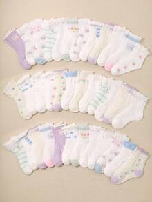 20 đôi tất cao đến đầu gối cho trẻ em, tất lưới thoáng khí với họa tiết nơ, hoa, thỏ và các hình thêu dễ thương, phù hợp cho bé gái 10-12 tuổi mặc hàng ngày, phù hợp cho trẻ em từ 1-16 tuổi, thoáng khí, mềm mại và thoải mái, thích hợp cho mùa tựu trường. - Nhiều màu - Xem 6