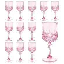 1/2/4/6/8/12pcs Pink Wine Glasses, Pink Printed Stemware For Party, Wedding, Halloween, Back To School, Holiday Gifts, 7oz - Pink - View 8