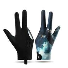 1pc Spring/Summer New Left Hand Billiard Glove, Three-Finger Snooker Glove, Left Hand Smooth Breathable Compression Touchscreen, Elastic, Non-Slip Palms, Unique Animal Design - Multicolor - View 9