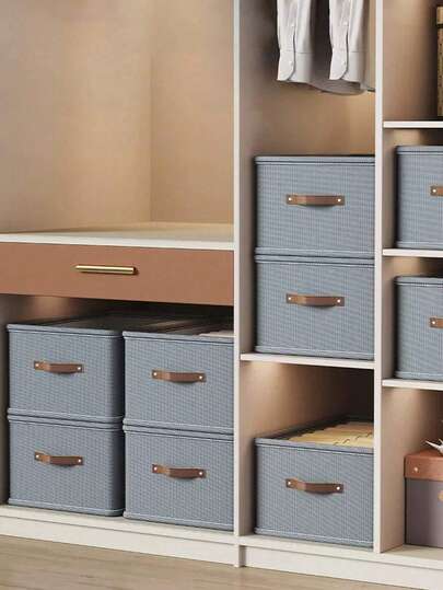 1pc Oxford Cloth Storage Box, Categorized Storage, Large Capacity, Lightweight & Foldable, Moisture-Proof, High Load-Bearing, Suitable For Home, Bedroom, Wardrobe, Dressing Room, Study, Car Trunk And More Storage Scenarios