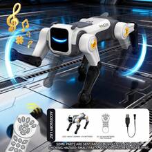 1 pieza Perro robot programable, compatible con control remoto y control por voz, juguete RC de 2.4Ghz con batería recargable, equipado con luces, música, canto, baile, acrobacias de 360°, demostración con un solo botón, juguete robot interactivo adecuado para niños y niñas de 6 a 12 años, regalo de cumpleaños/Halloween/Navidad - Multicolor - Ver 11