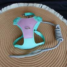 可调节透气牵引胸背带，适用于小型/中型犬，防污染宠物遛狗背心 - 彩色 - 查看 9