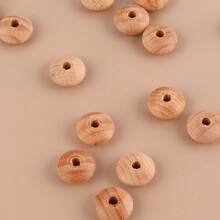 山毛榉木算盘珠、飞碟珠、木片、天然山毛榉木珠，适用于DIY珠宝制作 - 彩色 - 查看 3