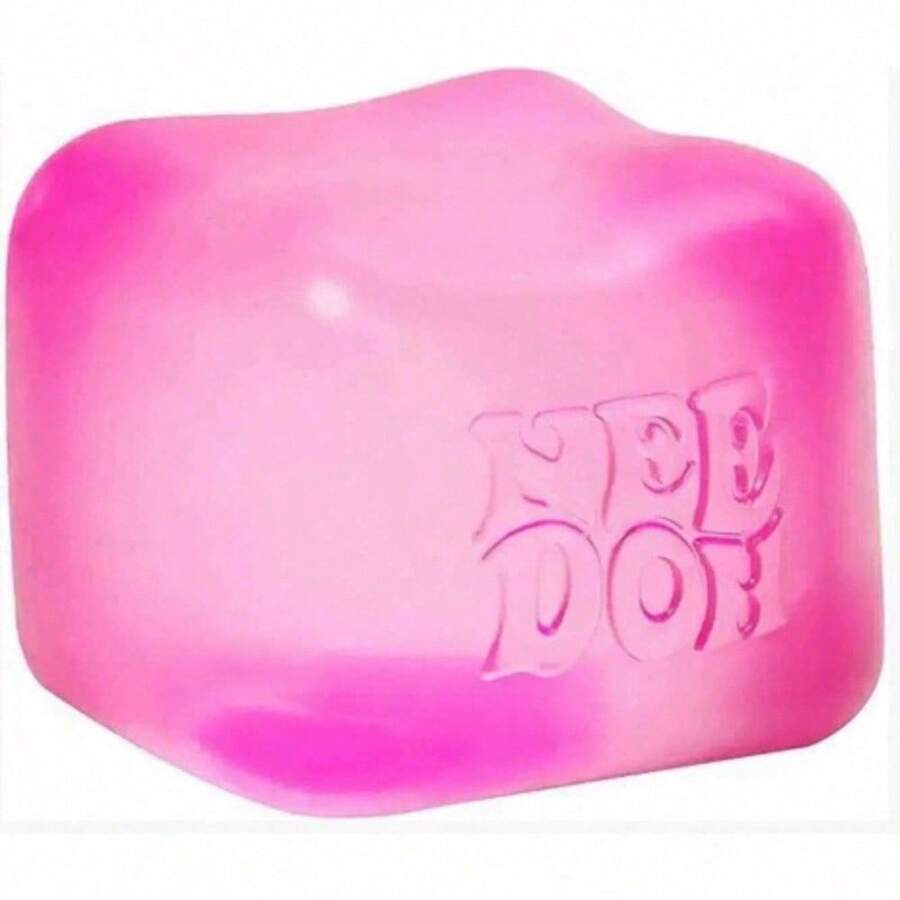 Multi-Purpose Fidget Squishy Cube: Anxiety Relief Stress Ball For Use In Classroom, Outdoor, And Corporate Environments, Desktop Decoration And Prize Solution For Kids And Adults - Hồng - Xem 1