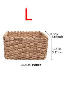 Bộ 3 giỏ đựng đồ đan thủ công (nhỏ + vừa + lớn), chất liệu dây giấy, dùng để sắp xếp và lưu trữ đồ đạc trong nhà, phù hợp cho phòng khách, phòng ngủ, tủ, văn phòng, trang trí nhà cửa, trang trí theo phong cách nông thôn (nhỏ + vừa + lớn), quà tặng ngày lễ, giỏ đựng đồ tái sử dụng, thích hợp đựng văn phòng phẩm, quần áo, đồ chơi, mỹ phẩm, giỏ đựng đồ dùng trên bàn làm việc, quà tặng lý tưởng. - Nhiều màu - Xem 8