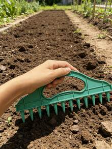 Handheld Seeding And Soil Drilling Tool, Seeding Tool, Soil Drilling Tool, Gardening Planting Spacing Tool, Suitable For Farmland, Gardening Vegetable Planting, Made Of PE Material, Suitable For Farmland, Gardening Vegetable Planting, Agricultural Rake - Multicolor - View 2