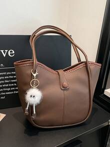 A Fashionable, Stylish And Modern-Style High-End Sophisticated Classic Ladies' Shoulder Bag From 2026. - Brown - View 5