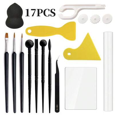 17pcs Ceramic Clay Sculpting Tool Set, Soft Clay Carving & Shaping DIY Handcraft