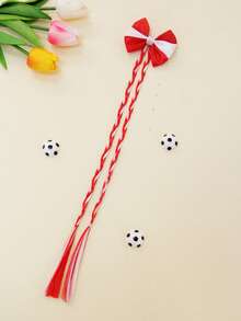 1pc High-Quality National Flag Color Braid Hair Clip, Cute & Cool Braided Hairpin For Fans, Party, Team Cheering Performance Decoration - Multicolor - View 9