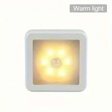 6 LED Motion Sensor Night Light, Smart PIR Sensor, Auto On/Off, Sensor Bedside Lamp, AAA Battery Powered, Easy Installation, Suitable For Bathroom, Bedroom, Hallway, Stairs, Cabinet, Garage - 6 LED Lights - View 15