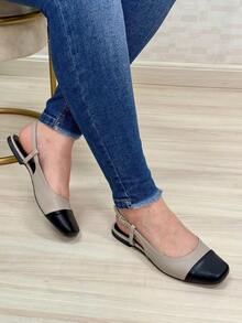 Two-Tone Comfort Slingback - Grey - View 5