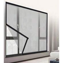1pc Summer Anti-Mosquito Mesh Screen, Self-Adhesive With Hook And Loop, Breathable Transparent Window Mosquito Net, High Density Invisible Curtain. No Drilling Required, Self-Adhesive Installation, Removable, Easy To Clean, Reusable, Suitable For All Doors And Windows, All-Season Use. - Self-adhesive Mosquito-proof Window Screen - View 6