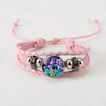 猎魔人女巫集会手链，时间宝石手链，粉色和黑色时尚百搭腕带 - 彩色 - 查看 8
