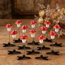 10pcs Red Mushroom 3D Hair Clips, Funny Cute Party Headpiece, Gift For Friends - Red - View 1