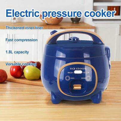 LIPETY Mini cuociriso da 8 litri, doppia tensione 110 V-220 V, pentola interna rimovibile, multifunzionale per cucinare riso/bollire acqua/sobbollire zuppa, cuociriso elettrico compatto e di piccola capacità.