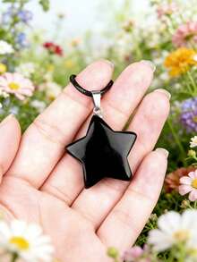 1/2/3/4/5/10/50个随机简约五角星吊坠项链，个性化嘻哈颈链，波西米亚星形项链配饰 - 彩色 - 查看 15