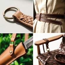 2.5厘米宽 x 200厘米长 x 0.16厘米厚，柔软单面仿皮带，适用于手工艺品、珠宝和家具项目。 - 彩色 - 查看 5