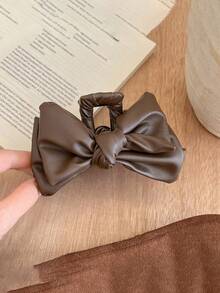 1个韩式优雅皮革蝴蝶结发夹 - 彩色 - 查看 9