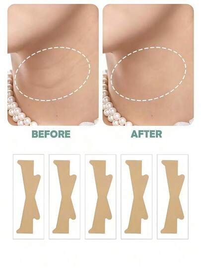 5/10pcs Neck Lifting Patches, Neck Mask Fixing Bands, Anti-Wrinkle Stickers, Suitable For Neck Beauty Use. For Holiday Gifts. Suitable For Weddings, Mom Birthdays, Beaches, Festivals, Perfect Gifts For Women, Mothers, Teachers, Friends, Bridesmaids, Students And Back-To-School, Summer, Simple And Beautiful, Fashion And Generous.