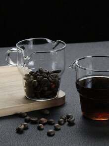1 Stück italienische Espressotasse, stapelbare Doppelauslauf Espressotasse, hitzebeständige Espressotasse mit Henkel, Dessertschale, süße Tasse, Mini Milchkännchen und Zuckerschale, Matcha Tasse, transparentes Glas für Macchiato, Joghurt, Milch und Kaffee Sirup, Geburtstagsgeschenk, Muttertagsgeschenk, Kaffee Bar Zubehör, Wohndekoration, Küchenbedarf, Küchenutensilien, Rückkehr zur Schule, geeignet für den Bürogebrauch - Verschiedenfarbig - Übersicht 2