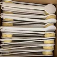 长柄软毛沐浴刷，聚丙烯去角质背部按摩刷，成人沐浴刷，沐浴配件 - 白色大號 - 查看 6