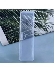 Portable Transparent Toothbrush Travel Storage Box, Plastic Toothbrush And Toothpaste Storage Box, Dust-Proof And Breathable Oral Care Tool Storage Box, Lightweight For Home, Travel, Camping And Business Trip - Clear - View 5