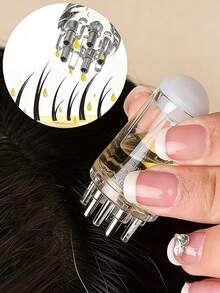 迷你头皮按摩油梳 - 精准输送生发精华液 | 将滋养油、护发素和精油直接输送到头皮根部，促进健康头发生长，一款头皮护理按摩工具 - 便攜款 - 查看 2