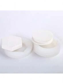 圆形和六边形底座 DIY 手工香氛石石膏硅胶模具，多功能 - 底座 - 查看 2