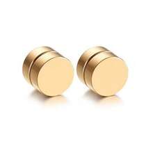 4 piezas de clips de oreja magnéticos minimalistas y de moda, aretes magnéticos unisex para hombres y mujeres sin orejas perforadas, estilo minimalista para uso diario - Negro - Ver 16