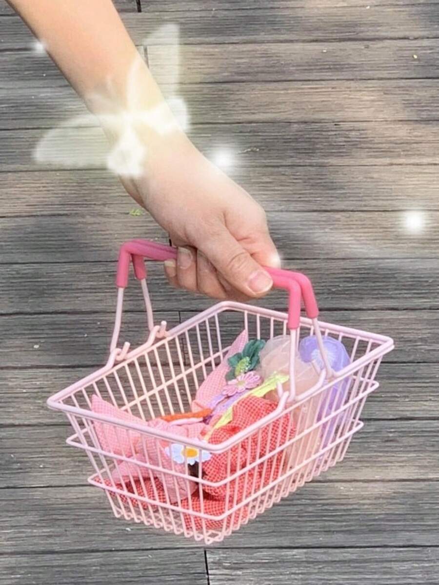 1 chiếc giỏ đựng đồ để bàn dễ thương, giỏ đựng đồ dùng văn phòng kiểu nữ tính, giỏ trang trí phòng ký túc xá sinh viên có tay cầm - Nhiều màu - Xem 1