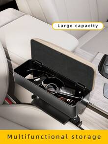 1 pieza Caja de almacenamiento para reposabrazos de coche, Caja de reposabrazos central multifuncional elevada, Soporte para el codo universal - A - Ver 7