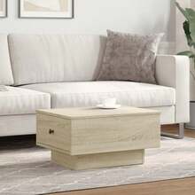 Coffee Table Oak 60x45x31 Cm Engineered Wood - Brown - View 3