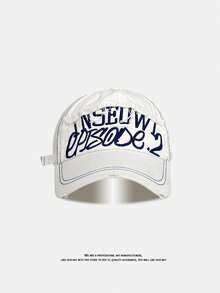 字母刺绣棒球帽，欧美宽帽檐设计，修饰脸型，适合大头围，多功能遮阳可调节帽 - A - 查看 3