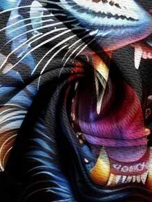 Set da 2 pezzi da uomo con stampa tigre, composto da camicia a maniche corte e pantaloncini, tuta sportiva, traspirante e ad asciugatura rapida, adatta per il tempo libero quotidiano e le attività all'aperto. - Colori misti - Visualizzare 4