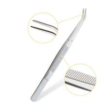 Precision Manual Tweezers With Serrated Anti-Slip Top Design, Professional Curved Precision Tweezers, Comfortable Grip Tweezers, Multi-Function Tweezers Set - C-Silver - View 4