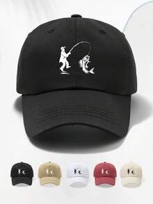 Unisex GIRLS FISH Print Soft Top Baseball Cap, Adjustable Size, Breathable & Fashionable, Suitable For Casual, Running, Sports, Outdoor Activities, Enthusiasts - G - View 9