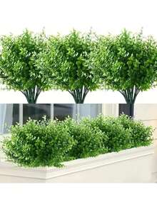 10 pezzi di decorazioni natalizie artificiali in verde, foglie di felce di Boston finte resistenti ai raggi UV, adatte per decorazioni interne/esterne, cucina/stanza, decorazioni murali, giardino primaverile/estivo - Verde - Visualizzare 3