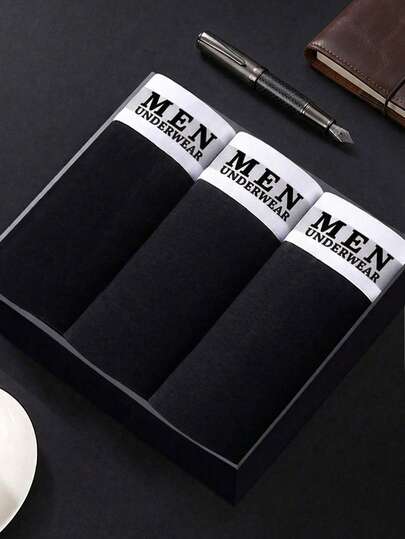 男士三条装三角裤，字母简约腰带，透气舒适，采用高弹涤纶面料，亲肤时尚，速干，适合跑步、球类运动及所有季节，男士礼品