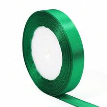 25码/卷 深绿色涤纶礼品包装丝带，适用于DIY编织发饰、服装、鞋子、包包、花卉、礼品盒、婚礼、母亲节、生日和各种节日派对装饰 - 深綠色 - 查看 11