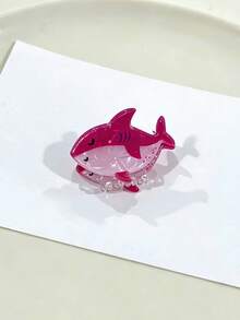 1pc Cute & Fun Ocean Animal Acrylic Small Hair Claw Clip, Sweet Seal, Jellyfish, Whale, Fish, Seashell, Side Bangs Clip, Suitable For Summer Beach Vacation - Multicolor - View 10